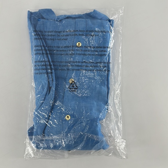 Lilly Pulitzer Women's Linley Collared Coverup in Beckon Blue x Sea Salt Size M - Picture 8 of 10